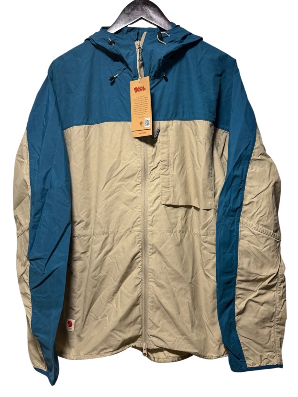 Fjallraven High Coast Full Zip Wind Jacket Fossil Deep Sea Men’s Large NWT